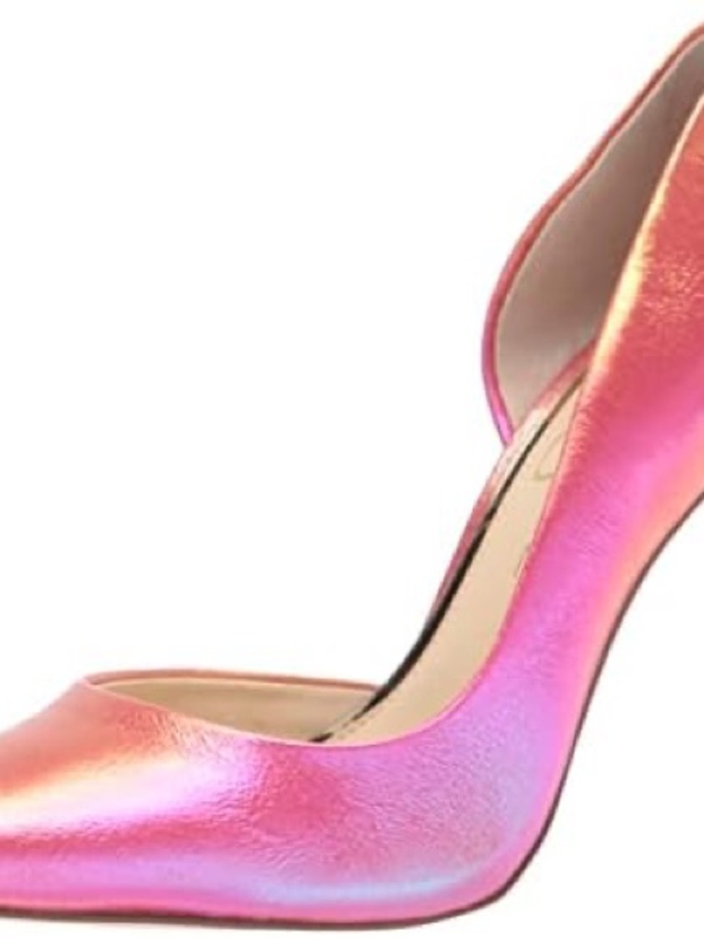 Jessica Simpson Prizma Metallic Pink D’Orsay Pointed Toe Pumps Size 7.5M/38